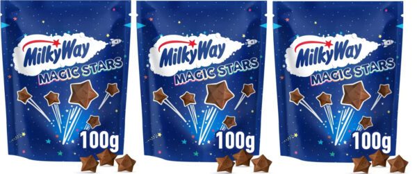 3 X Milky Way Magic Stars Chocolate Pouch 100G Delicious Tasty And Twisty Treat