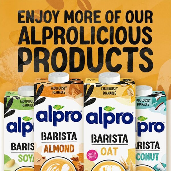 8 x 1L Alpro Barista Coconut with Soya Drink Gluten Free Plant-Based