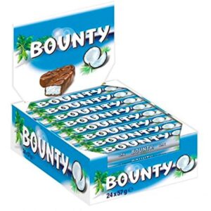 Bounty 24-piece 57g coconut chocolate snack