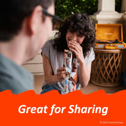 Kinder Bueno, Bulk 30 Pack, Milk Chocolate and Hazelnut Cream, Stocking Stuffers