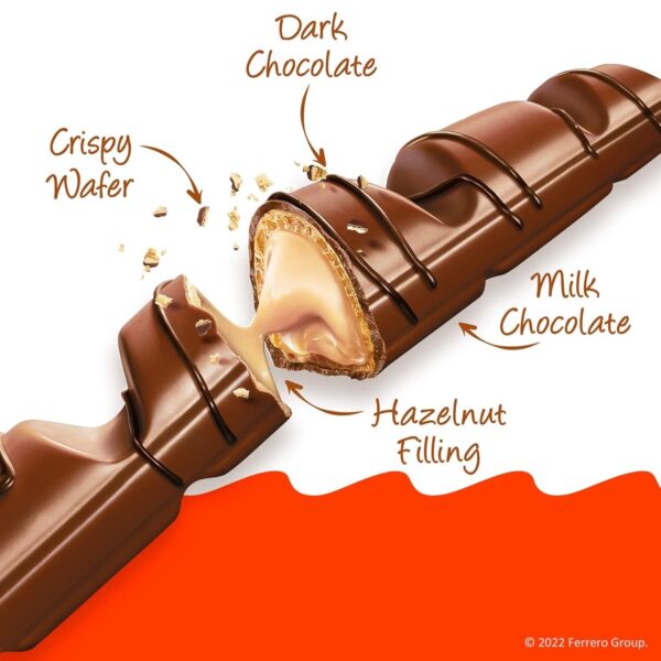 Kinder Bueno Milk Chocolate and Hazelnut Cream, Bulk 20 Pack,