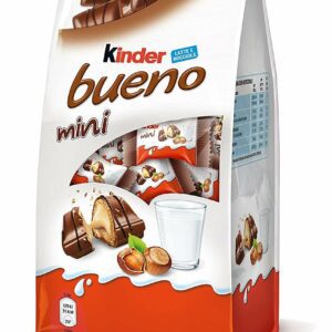 Kinder Bueno Mini 108g Bag Milk Chocolate and Hazelnut Flavored Mini Bars