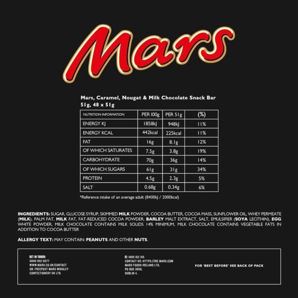 Mars Bar Chocolate Bundle Pack of 10 | 51g