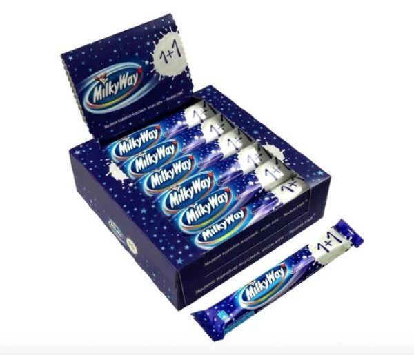 Milky way chocolate bar ( 1+1 ) 18 x 52g Chocolate bar Nestle Twin Pack