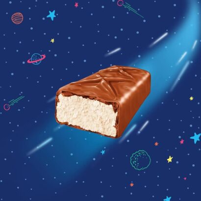 Milky Way Chocolate Bars, Nougat & Milk Chocolate Multipack, 6 x 21.5g, Ideal