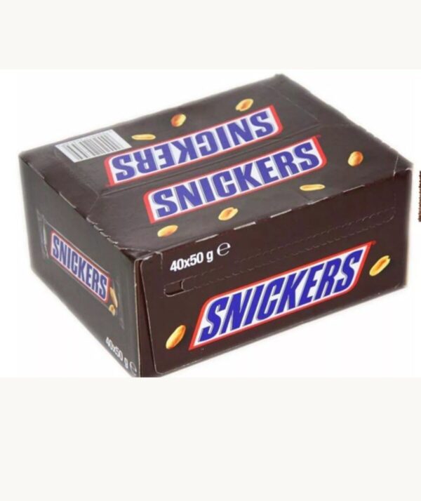 SNICKERS CHOCOLATE BARS FULL BOX OF 40x50g BARS.Best OFFER. DATE :16/3/2026