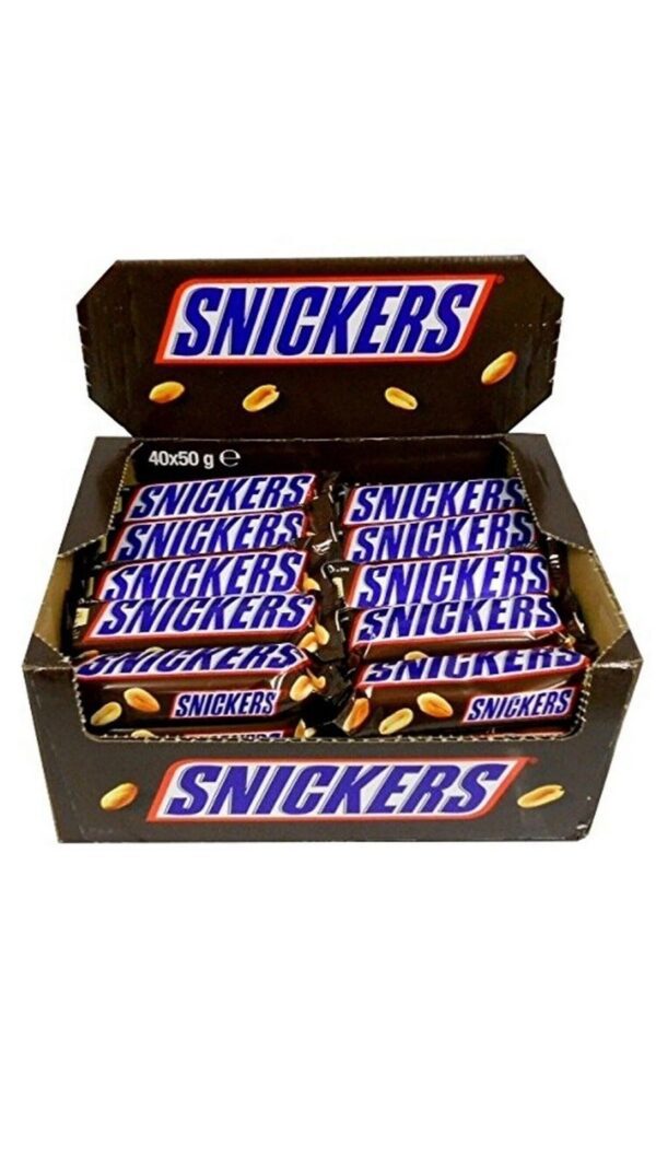 SNICKERS CHOCOLATE BARS FULL BOX OF 40x50g BARS.Best OFFER. DATE :16/3/2026