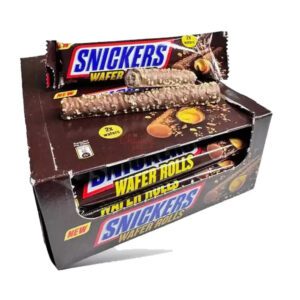 Snickers Wafer Rolls Milk Chocolate Crispy Wafer Rolls 12 x 24 g Full Box