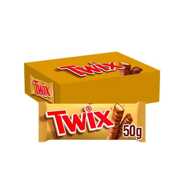 Twix Chocolate Bars - 50g (Box of 25)