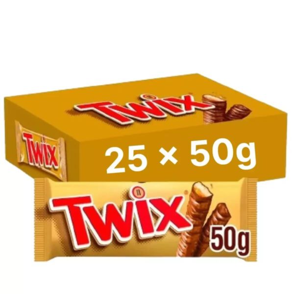 Twix Twin Chocolate Bars 25x 2x25g FULL BOX Fresh Stock